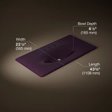 Iron/Impressions® 43" Enameled cast iron vanity top with integrated oval sink