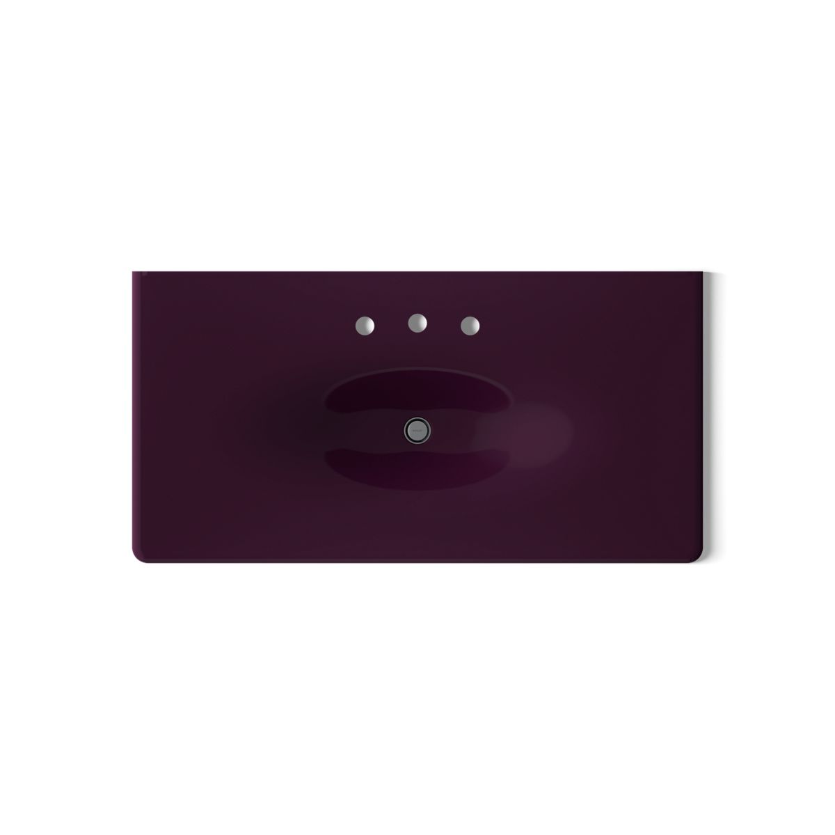 Iron/Impressions® 43" Enameled cast iron vanity top with integrated oval sink