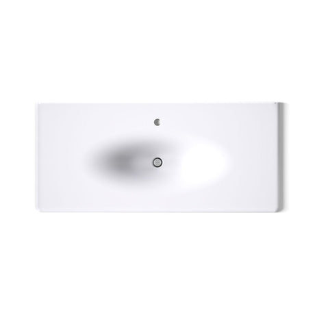 Iron/Impressions® 49" Enameled cast iron vanity top with integrated oval sink
