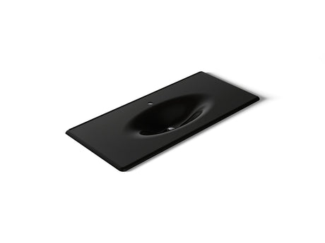 Iron/Impressions® 49" Enameled cast iron vanity top with integrated oval sink