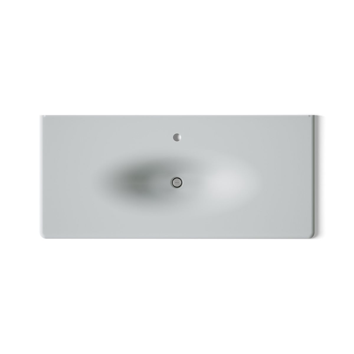 Iron/Impressions® 49" Enameled cast iron vanity top with integrated oval sink
