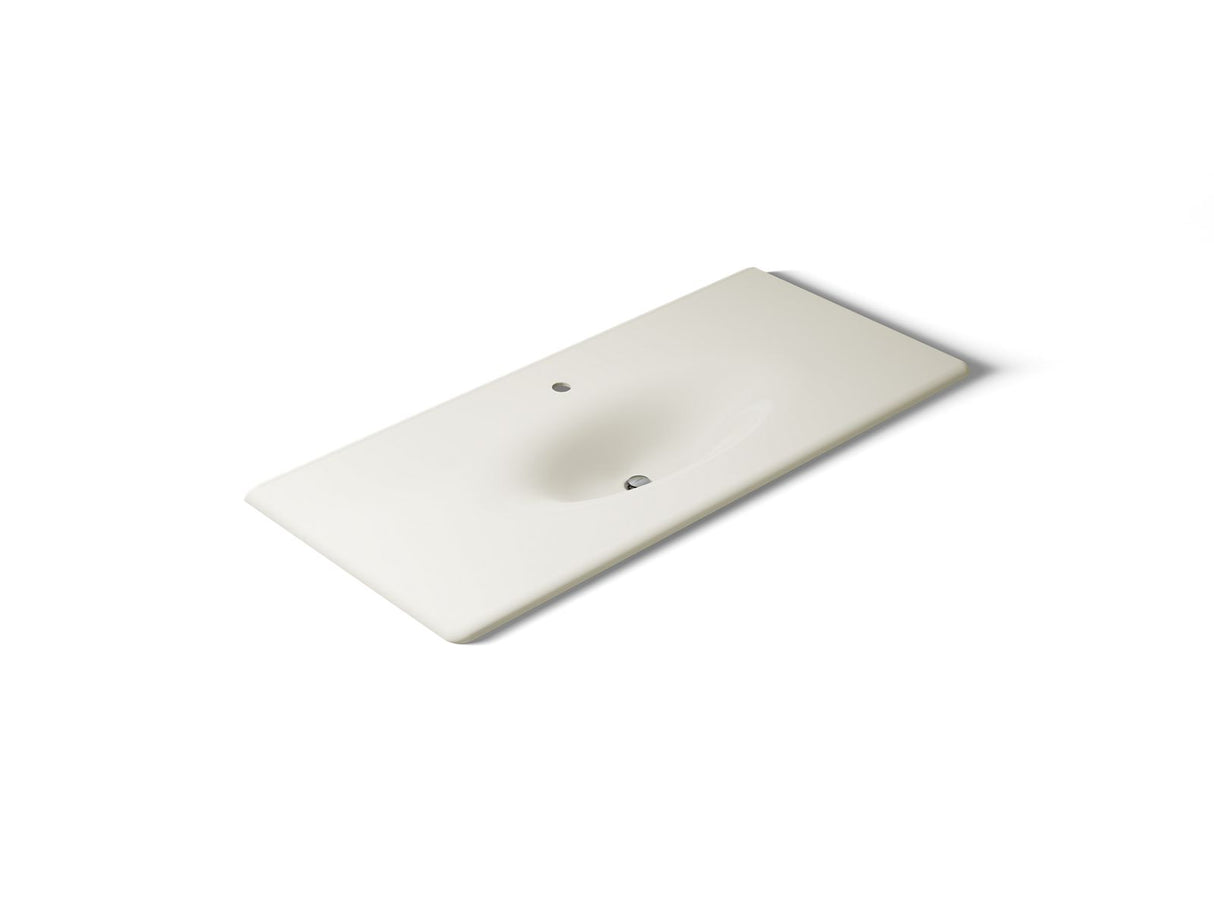 Iron/Impressions® 49" Enameled cast iron vanity top with integrated oval sink