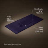 Iron/Impressions® 49" Enameled cast iron vanity top with integrated oval sink