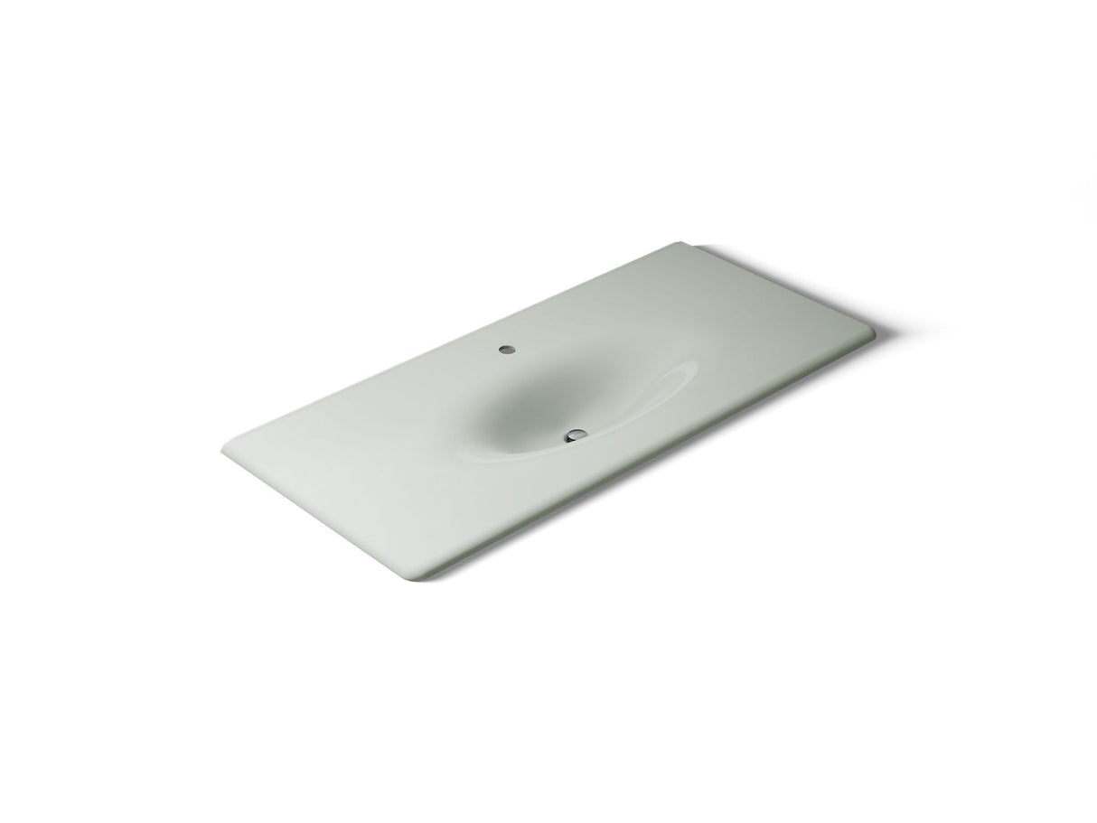 Iron/Impressions® 49" Enameled cast iron vanity top with integrated oval sink