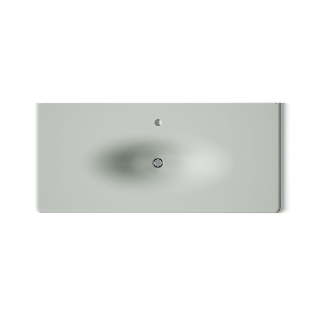 Iron/Impressions® 49" Enameled cast iron vanity top with integrated oval sink