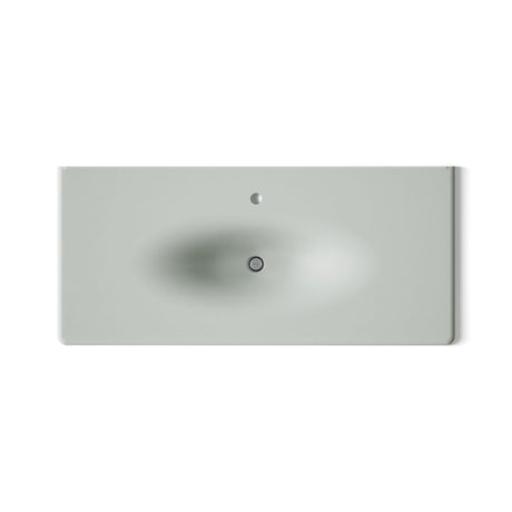 Iron/Impressions® 49" Enameled cast iron vanity top with integrated oval sink