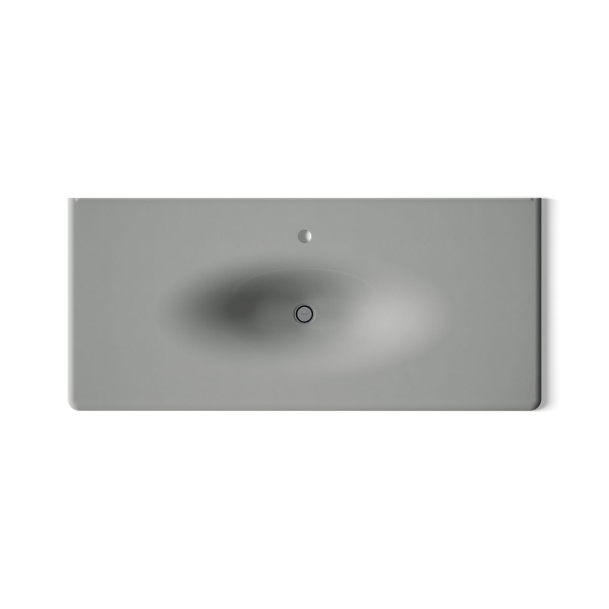 Iron/Impressions® 49" Enameled cast iron vanity top with integrated oval sink