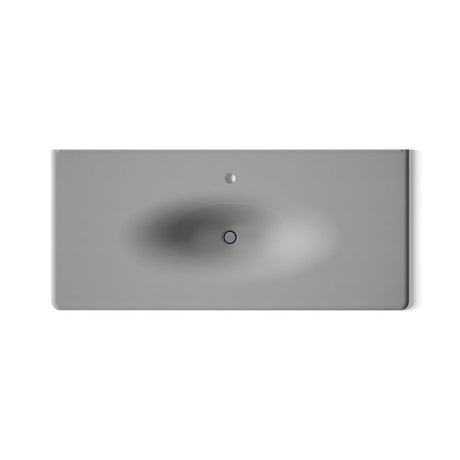 Iron/Impressions® 49" Enameled cast iron vanity top with integrated oval sink