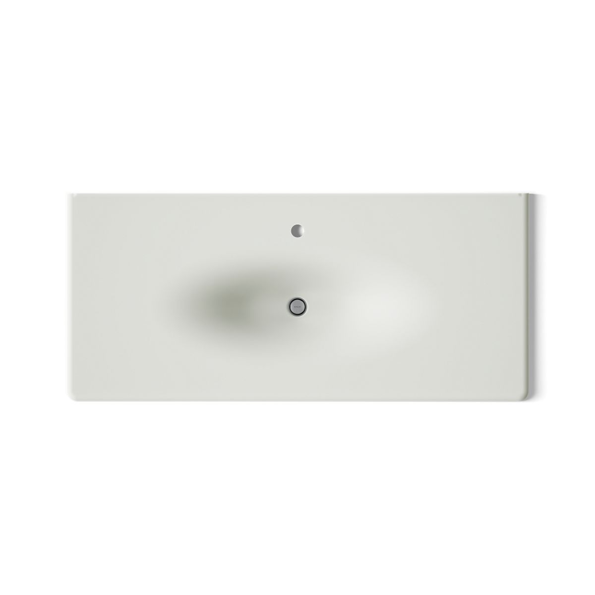 Iron/Impressions® 49" Enameled cast iron vanity top with integrated oval sink