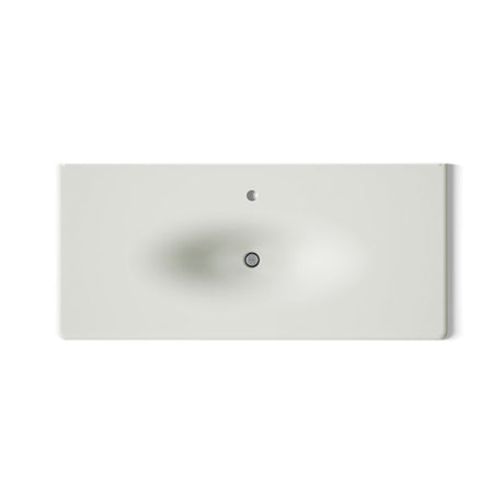 Iron/Impressions® 49" Enameled cast iron vanity top with integrated oval sink