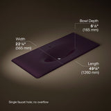 Iron/Impressions® 49" Enameled cast iron vanity top with integrated oval sink
