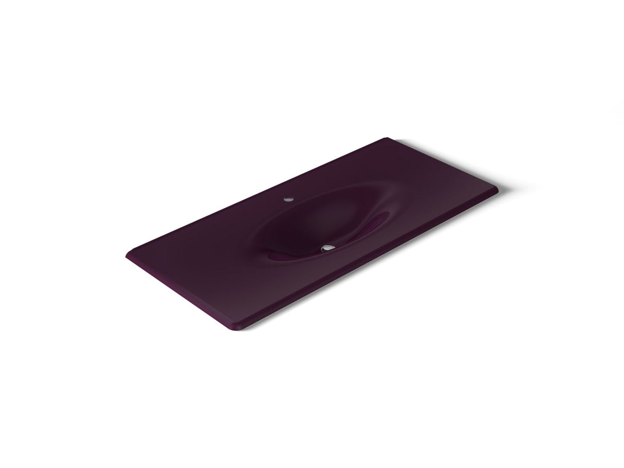 Iron/Impressions® 49" Enameled cast iron vanity top with integrated oval sink