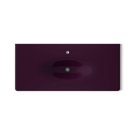 Iron/Impressions® 49" Enameled cast iron vanity top with integrated oval sink