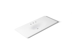 Iron/Impressions® 49" Enameled cast iron vanity top with integrated oval sink