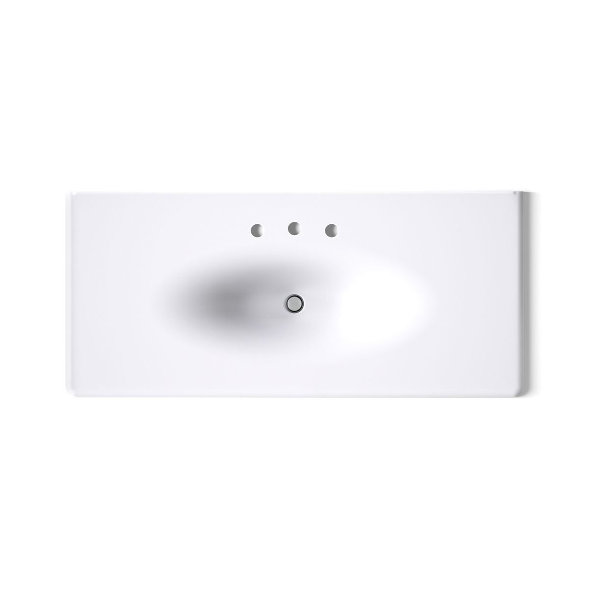 Iron/Impressions® 49" Enameled cast iron vanity top with integrated oval sink