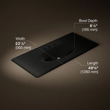 Iron/Impressions® 49" Enameled cast iron vanity top with integrated oval sink