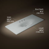 Iron/Impressions® 49" Enameled cast iron vanity top with integrated oval sink