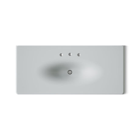 Iron/Impressions® 49" Enameled cast iron vanity top with integrated oval sink