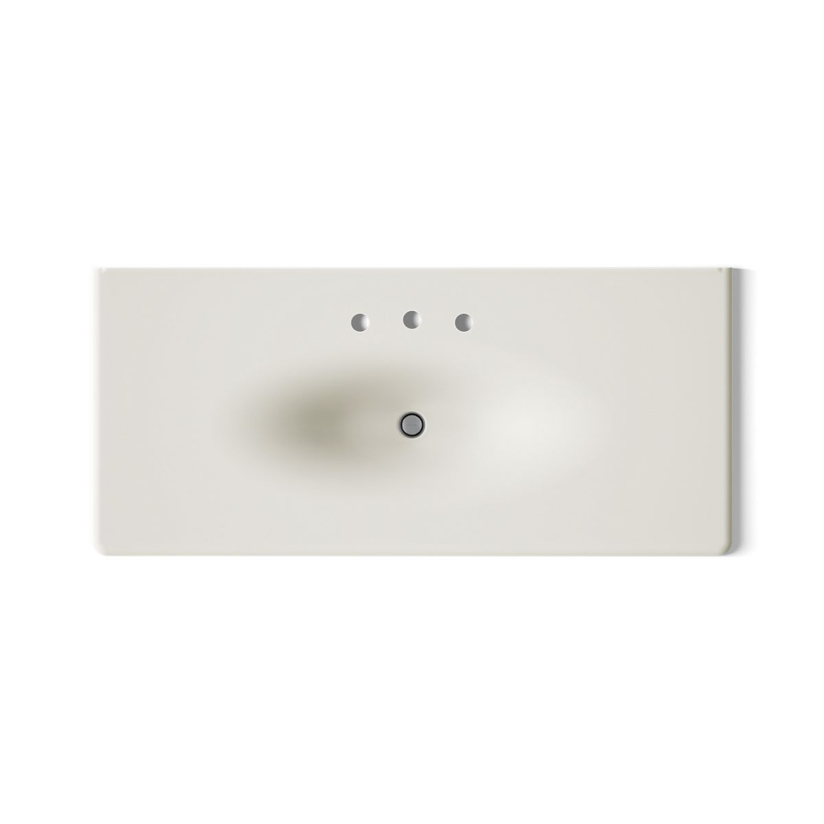 Iron/Impressions® 49" Enameled cast iron vanity top with integrated oval sink
