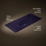 Iron/Impressions® 49" Enameled cast iron vanity top with integrated oval sink