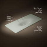 Iron/Impressions® 49" Enameled cast iron vanity top with integrated oval sink