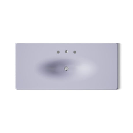 Iron/Impressions® 49" Enameled cast iron vanity top with integrated oval sink