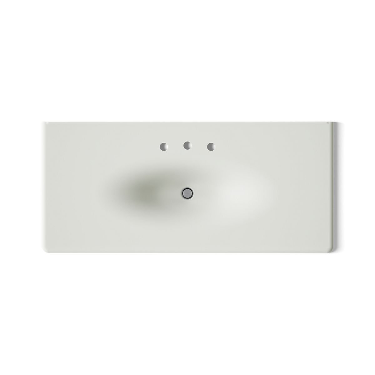 Iron/Impressions® 49" Enameled cast iron vanity top with integrated oval sink