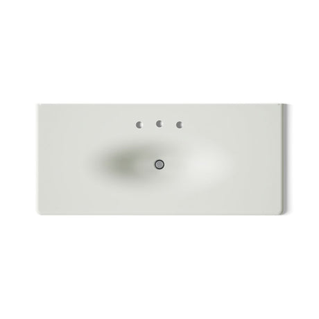 Iron/Impressions® 49" Enameled cast iron vanity top with integrated oval sink