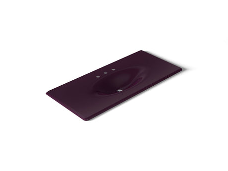 Iron/Impressions® 49" Enameled cast iron vanity top with integrated oval sink