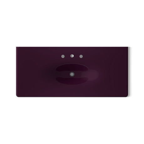 Iron/Impressions® 49" Enameled cast iron vanity top with integrated oval sink