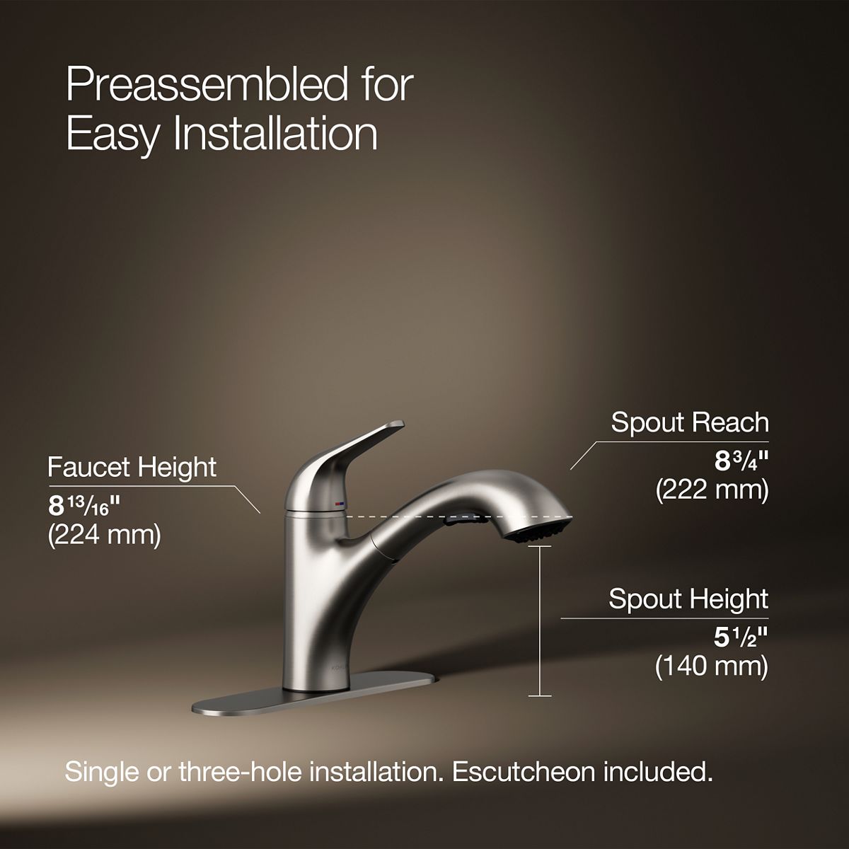 Jolt® Pull-out kitchen sink faucet with two-function sprayhead
