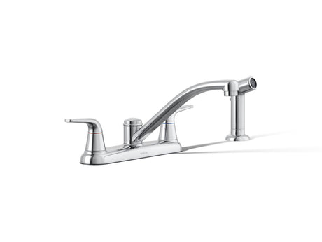 Jolt® Two-handle kitchen sink faucet with side sprayer