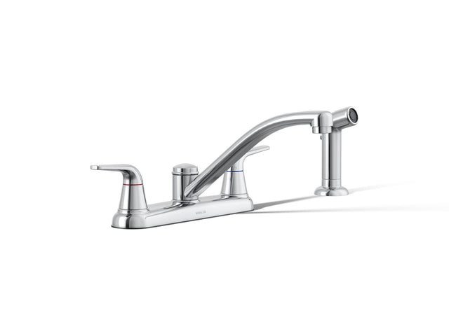 Jolt® Two-handle kitchen sink faucet with side sprayer