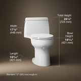 Santa Rosa™ One-piece compact elongated toilet, 1.28 gpf