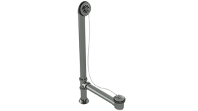 BRASS OFFSET CLAW FOOT BATH WASTE & OVERFLOW PLUG & CHAIN (309CS)