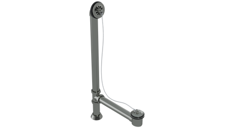 BRASS OFFSET CLAW FOOT BATH WASTE & OVERFLOW PLUG & CHAIN (309CS)