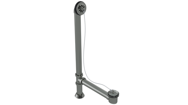 BRASS OFFSET CLAW FOOT BATH WASTE & OVERFLOW PLUG & CHAIN (309CS)