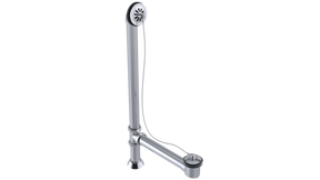 BRASS OFFSET CLAW FOOT BATH WASTE & OVERFLOW PLUG & CHAIN (309CS-HPC)