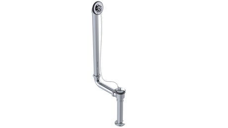 BRASS DIRECT CLAW FOOT BATH WASTE & OVERFLOW PLUG & CHAIN (309DCS-CP)