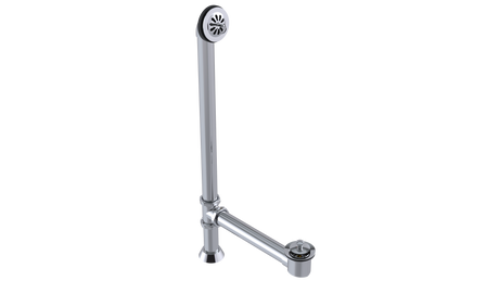 Brass Offset Clawfoot Bathtub Waste & Overflow Lilft & Turn (309L-HPC)