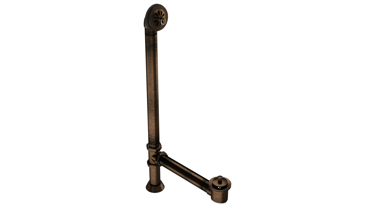 Brass Offset Clawfoot Bathtub Waste & Overflow Lilft & Turn (309L)