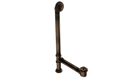 Brass Offset Clawfoot Bathtub Waste & Overflow Lilft & Turn (309L)