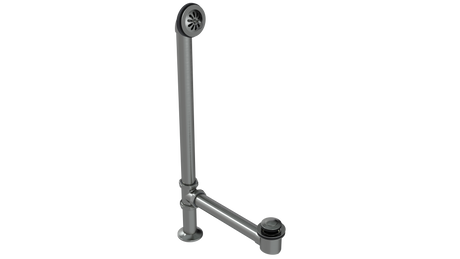 BRASS OFFSET CLAW FOOT BATH WASTE & OVERFLOW CLICKER® (309Q-BN-L)