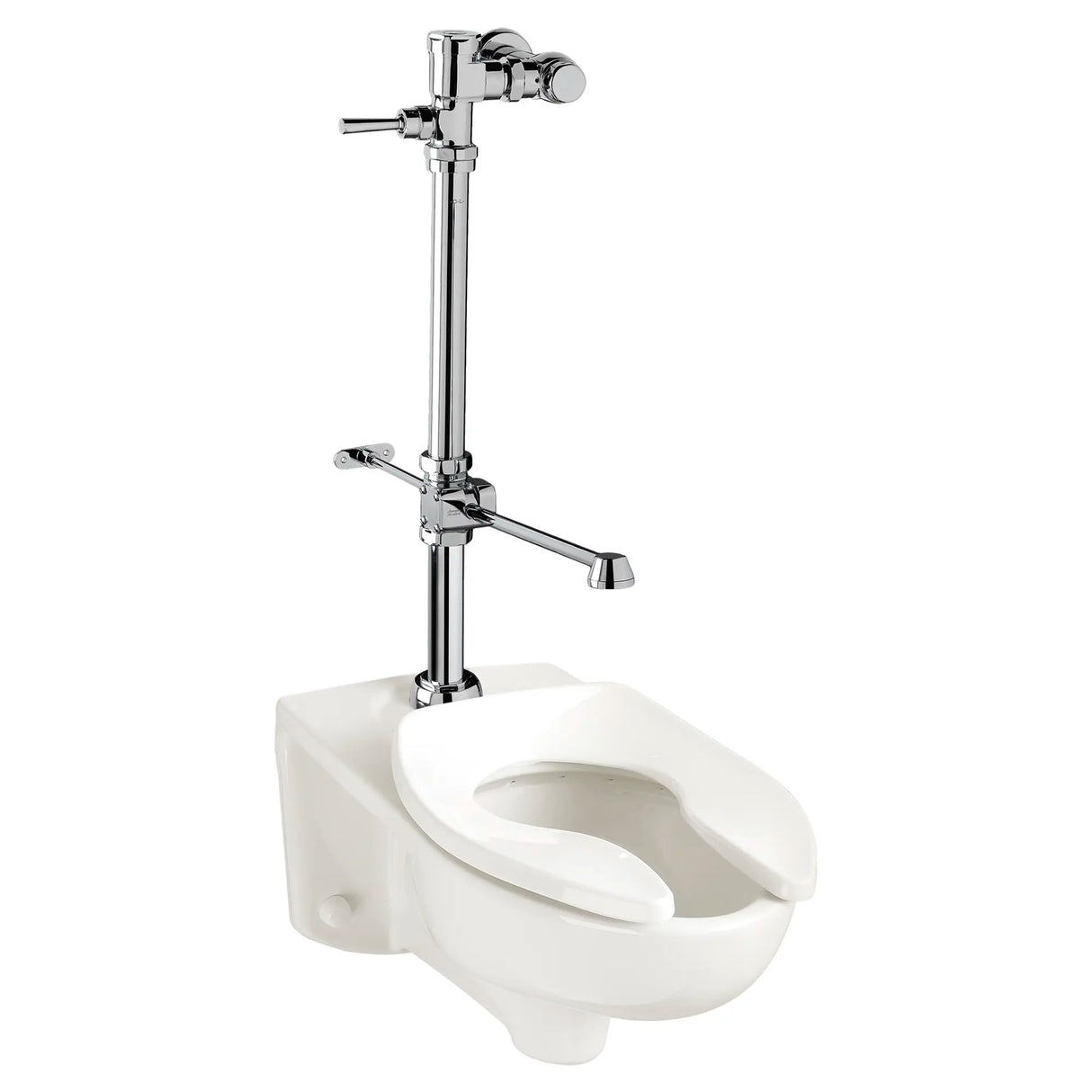Ultima Manual Flush Valve With Bedpan Washer Assembly, Straight Tube, 1.28 gpf/4.8 Lpf