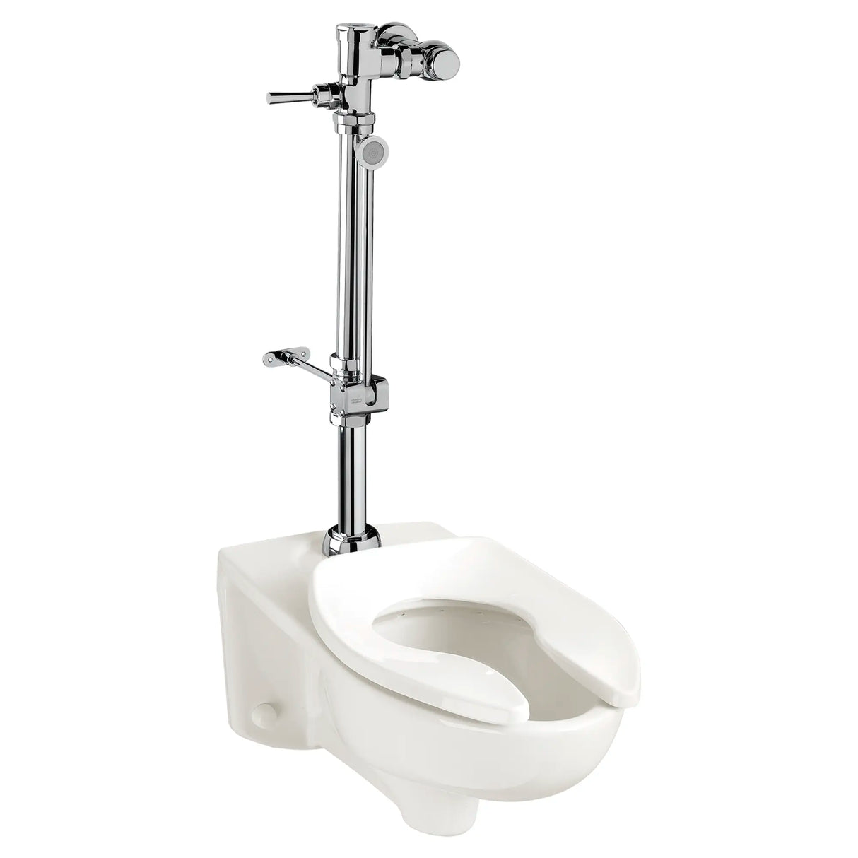 Ultima Manual Flush Valve With Bedpan Washer Assembly, Straight Tube, 1.28 gpf/4.8 Lpf