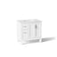 Quo® 36" bathroom vanity cabinet with sink and quartz top