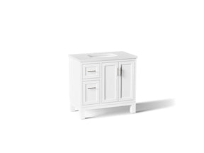 Quo® 36" bathroom vanity cabinet with sink and quartz top