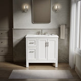 Quo® 36" bathroom vanity cabinet with sink and quartz top
