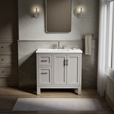 Quo® 36" bathroom vanity cabinet with sink and quartz top