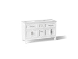 Quo® 60" bathroom vanity cabinet with sinks and quartz top
